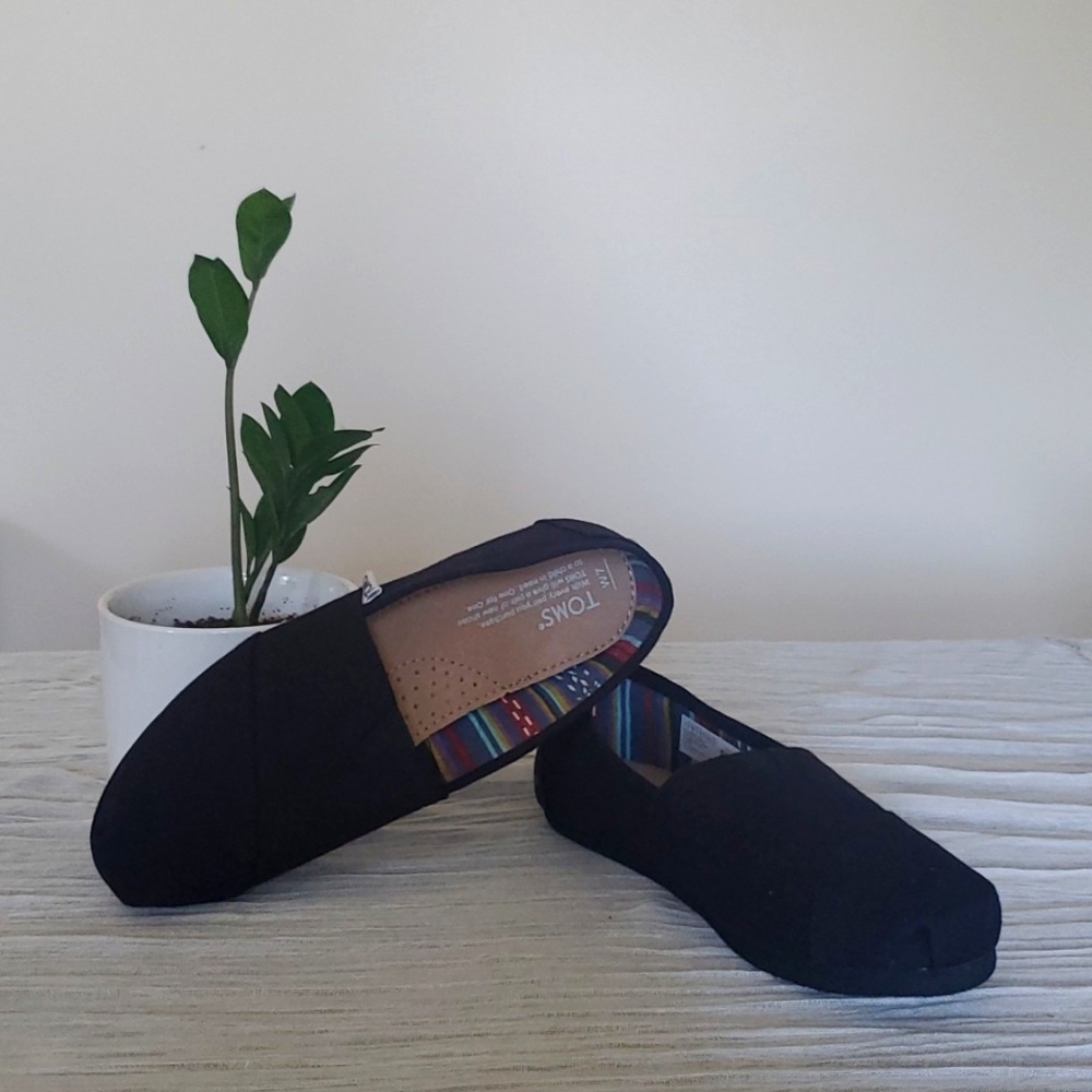 NWOB Toms Classic Alpargata Canvas Black Size 7